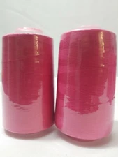 2-Pack 6000 Yards Each Spool Serger Sewing T27 Thread Cones Magenta T27 S/2