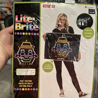 Adult Halloween Costume Lite Brite Women One Size Fits Most New