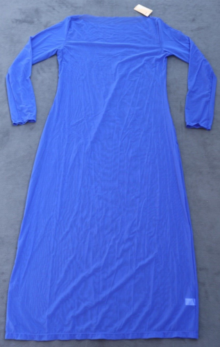 Women Bikini Cover-ups Solid Color Mesh Sheer Beach Long Dress See Through XXL