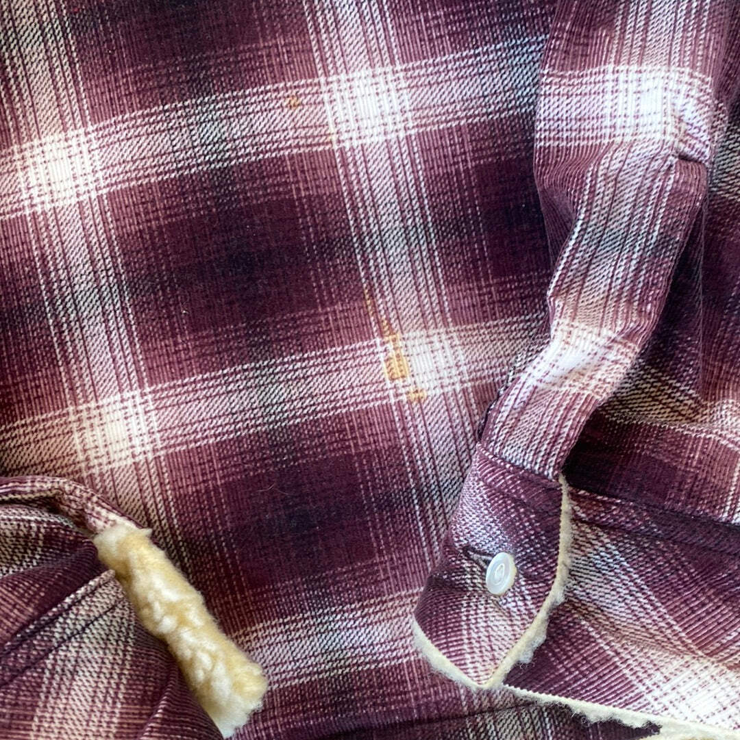 Number Nine Purple Red Hockey Flannel Sz M | eBay