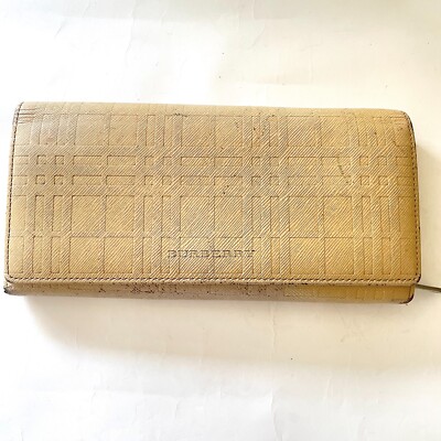 BURBERRY Long wallet check Beige