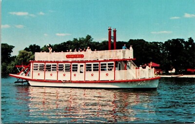 St Charles Belle II Paddle Passenger Boat Illinois IL VTG Postcard UNP Unused