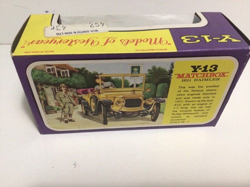 matchbox models of yesteryear Y-13 1911 Daimler Lesney Bnib NEVER OPENED - Picture 3 of 8
