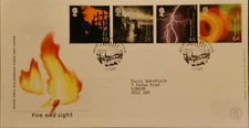 GB Stamps FDC first day cover Fire and Light 1st February 2000 4 stamps