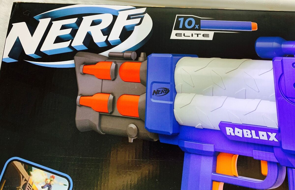 NERF Roblox Arsenal Pulse Laser Motorized Dart Blaster Gun for