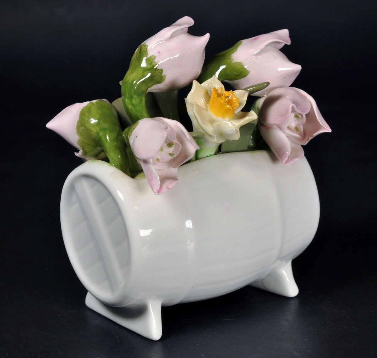 Aynsley January Snowdrop Fine Bone China Barrel Flowers Hand
