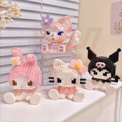 KEEPPLEY Sanrio Anime Hello Kitty My Melody Cinnamoroll Pompompurin Kuromi Build
