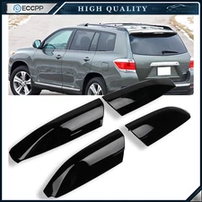 For Toyota Highlander 2008-2013 Black Roof Rack End Cover Cap Replace 4pcs