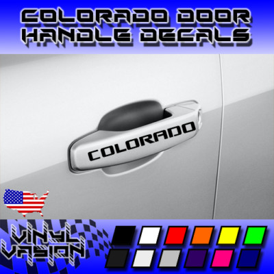 4x Door Handle Decal for Colorado Chevrolet Base WT LT Z71 ZR2