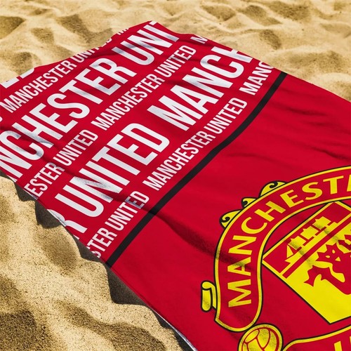 Manchester United FC Towel Football Beach Swimming Bath Pool Towel 150cm x 75cm - Picture 3 of 5