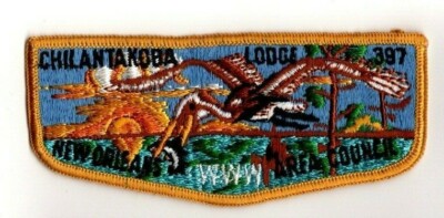 Chilantakoba Lodge 397 S-3b, Flat Edge, New Orleans Area Council Louisiana, MINT