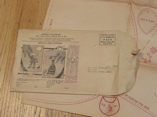 Vintage Workbasket Hot Transfer Schmetterling Schürze, Wäscheklammer Tasche 2-929 süß! - Bild 8 von 8