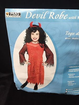 PMG DEVIL ROBE WITH MESH SLEEVES Child Costume Large 10-12 Halloween | eBay PMG DEVIL ROBE WITH MESH SLEEVES Child Costume Large 10-12 Halloween | eBay