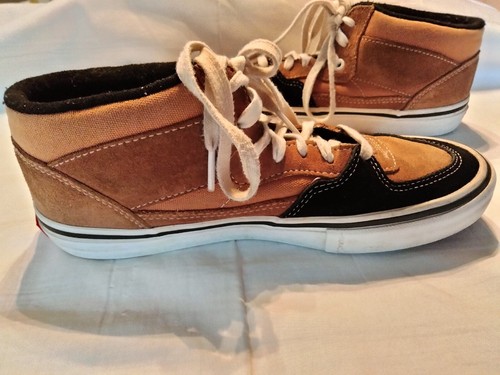 VANS Men's Half Cab Black Brown Suede Pro Skateboard Shoes Size 6.5 Men's - Picture 2 of 14