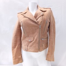 Each X Other Paris Ladies Suede Jacket Size Large Tan Flt-fpl