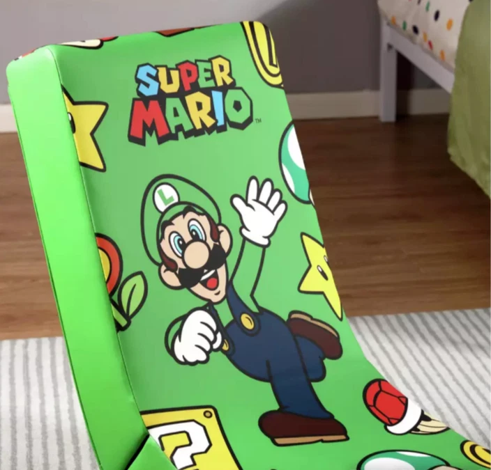X ROCKER Officially Licensed LUIGI Power Up Edition Kids Folding Gaming Chair - Image 4 of 4