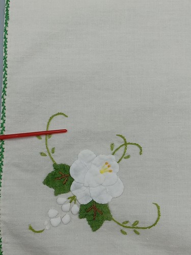 Juego de 10 servilletas de cena de algodón hechas a mano color crema lisa bordada flor 14"x14" - Imagen 8 de 24