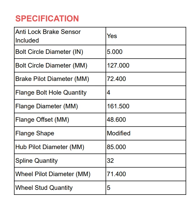 Conjunto de buje de cojinete de rueda trasera AWD par para Nissan Rogue 2011-2014 Juke 2008-13 Foto 4 de 4