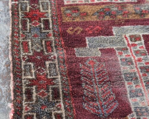 3x5 handgefertigter afghanischer Woll-Baluchi-Bildteppich Vintage persischer Stamm kleiner Teppich - Bild 6 von 10