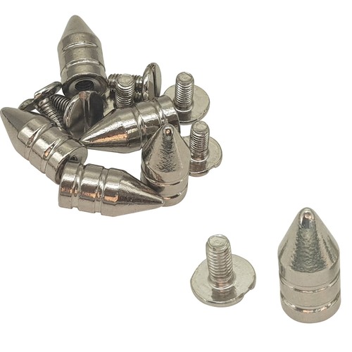10-100 pezzi borchie proiettile punk metallo argento rivetti artigianato giacche scarpe borse 7x15 mm - Foto 7 di 12