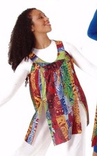 NEW Body Wrappers praise flyer top Tribal print child sizes 0571 pullover