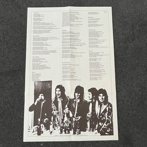 Faces Rod Stewart Ooh La La 1973 LYRICS POSTER from Warner Bros Album RARE