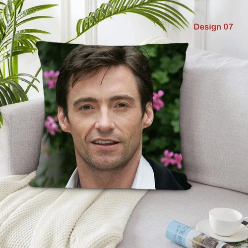 Funda de almohada Hugh Jackman regalo de cumpleaños mercancía Navidad fan art impresión recuerdos - Imagen 7 de 7
