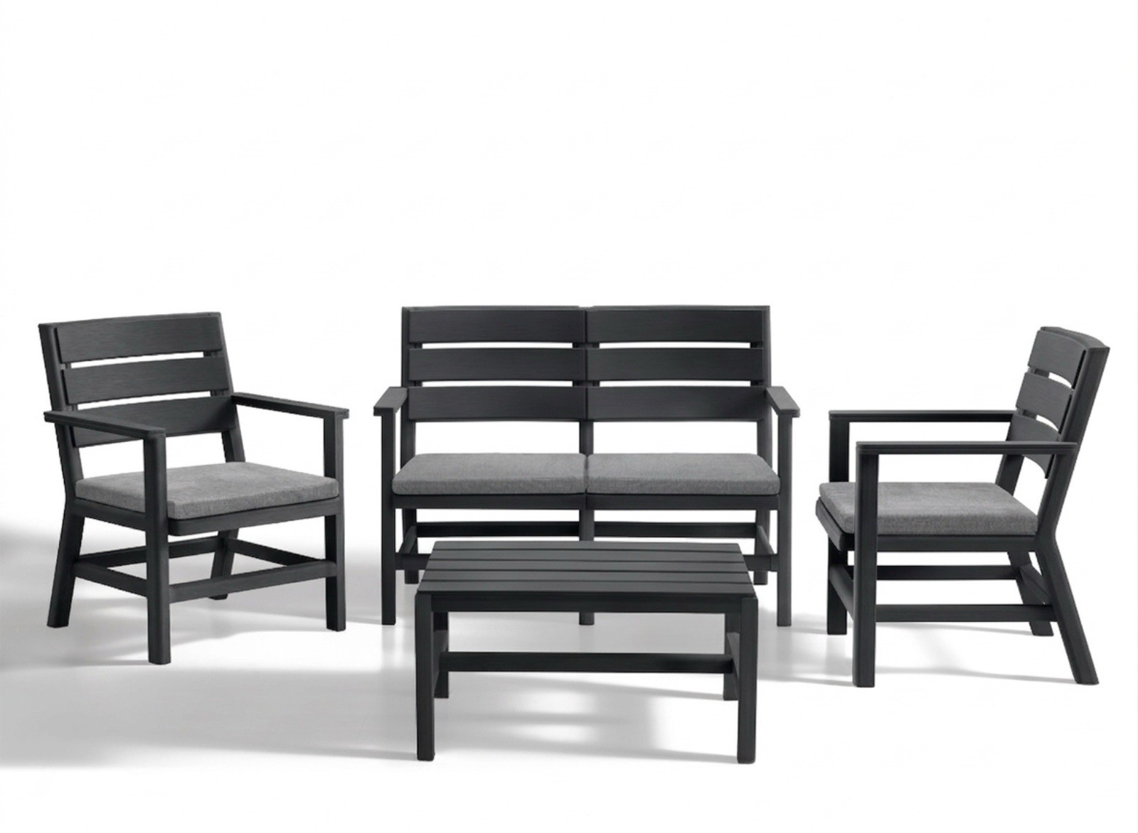 Set da Giardino Bica Doghe 2 in Antracite