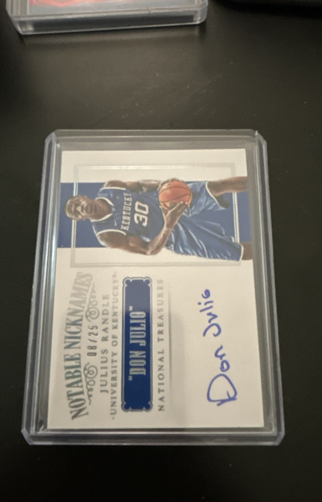2015 Panini National Treasures - Notable Nicknames Julius Randle #19 /25 (AU)