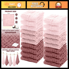 20 Pcs Baby Muslin Washcloths 12x12" Soft Cotton Absorbent Face Towels for Newbo