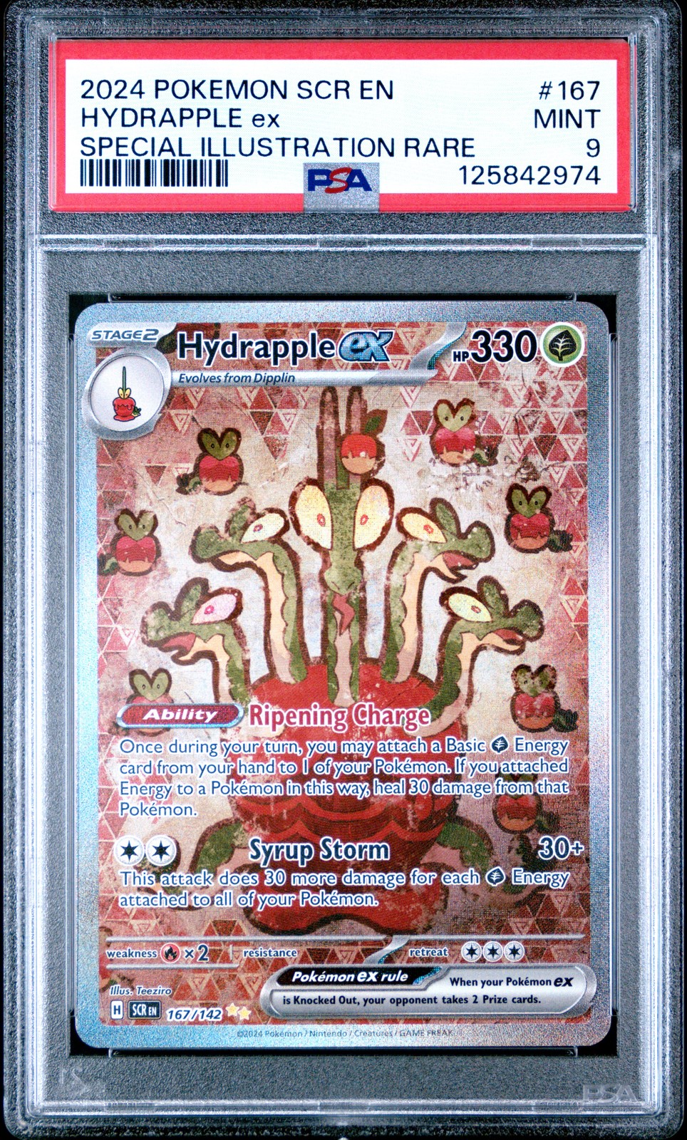 2024 POKEMON SCR EN-STELLAR CROWN SPECIAL ILLUSTRATION RARE HYDRAPPLE EX PSA 9
