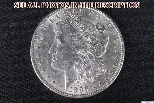 NobleSpirit GEM BU 1886 Morgan Silver Dollar Vibrant