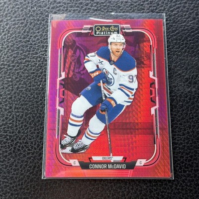 2025-26 OPC Platinum Premier Red Prism 63 Connor McDavid, Edmonton Oilers /199