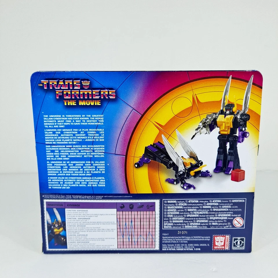 Transformers the Movie G1 Retro Kickback Insecticon Action Figure New - Image 2 of 4