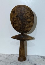 VINTAGE ASHANTI PEOPLE CARVED WOOD FERTILITY DOLL FROM GHANA