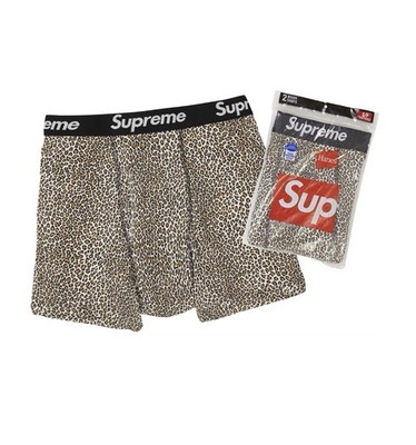 NEW SS19 Supreme x Hanes Leopard Boxer Briefs ~ Men's Small, 2