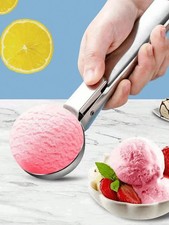 ICE CREAM SCOOP STAINLESS STEEL MASH POTATO ICE CREAM SPOON BALL SCOOPER-UK