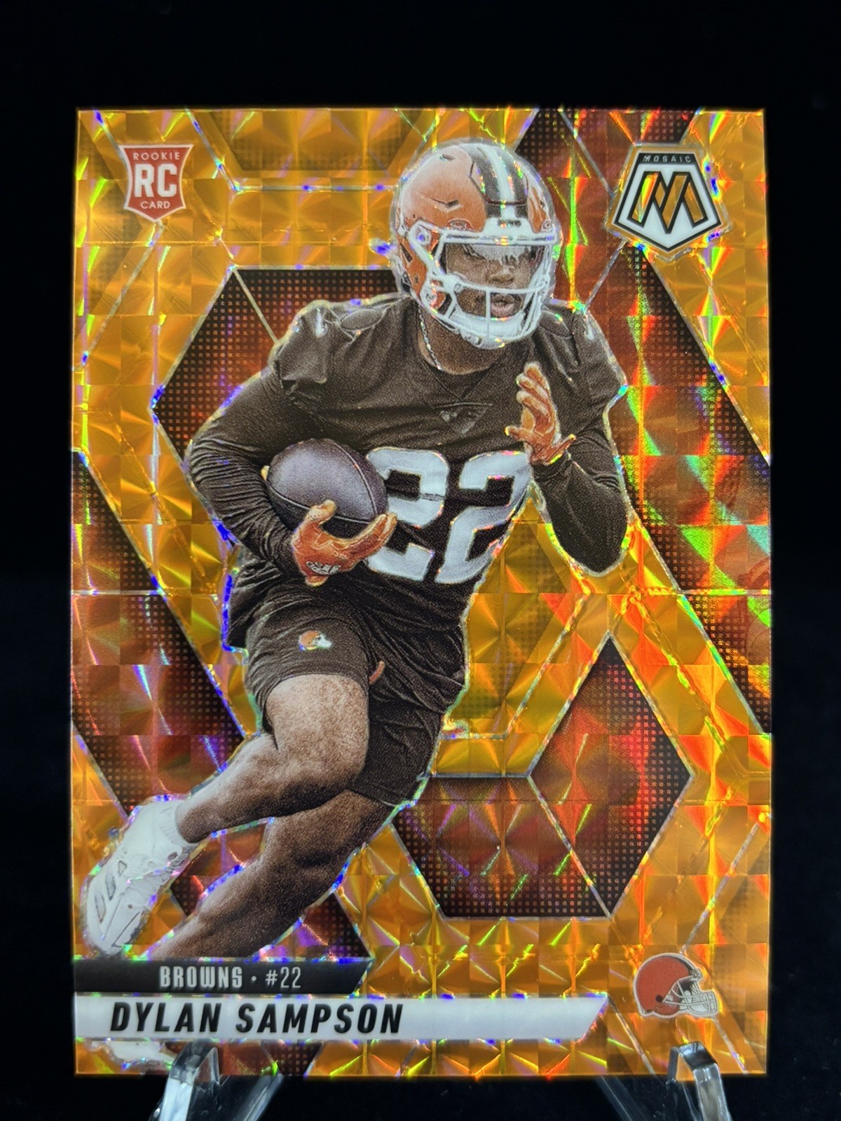 2025 Panini Mosaic Dylan Sampson /199 ORANGE MOSAIC Rookie Card #355 RC Browns