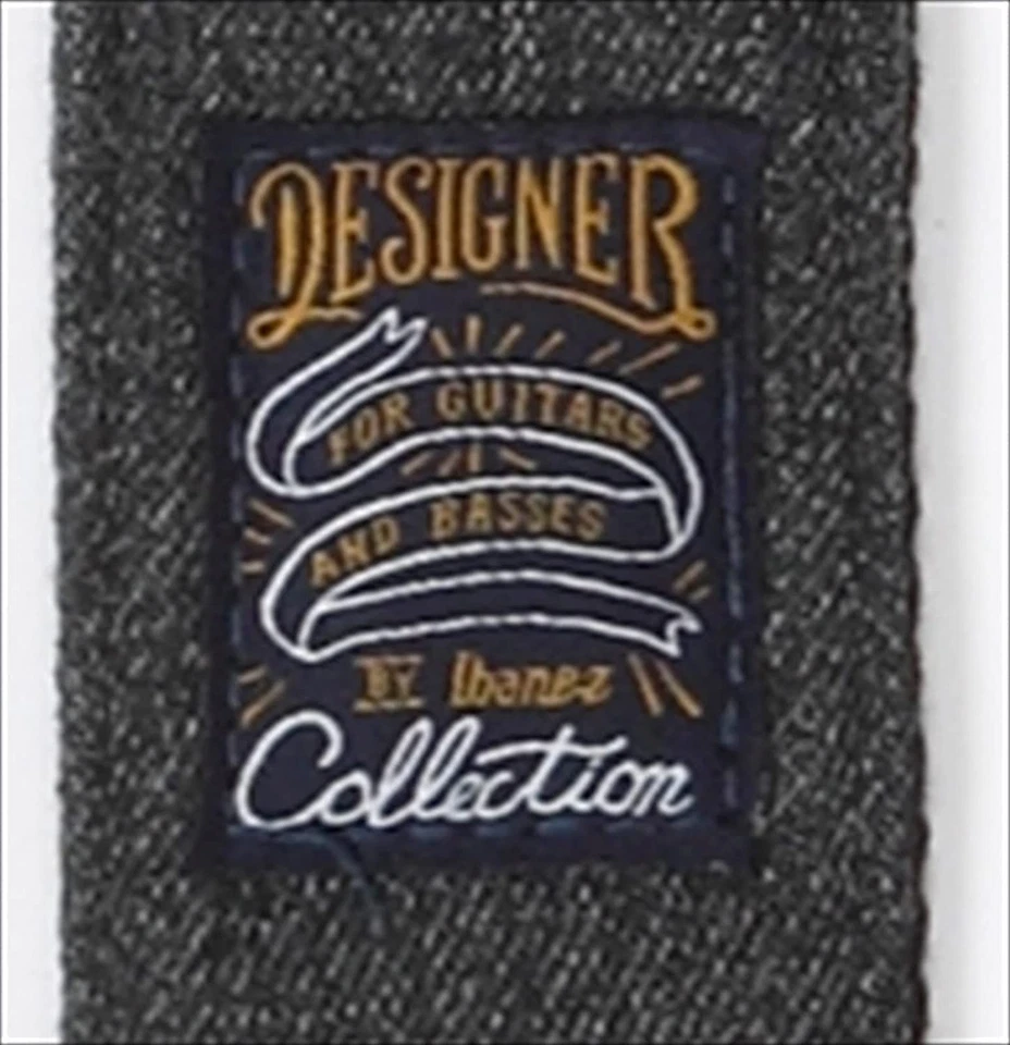 Ремешок для бас-гитары Ibanez Ibanez с простым дизайном джинсовый черный DCS50 656 - Изображение 3 из 4