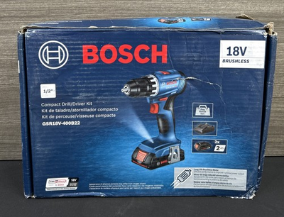 #ad BOSCH Compact Drill Driver GSR18V 400B22 Brand New Distressed Box $109.99