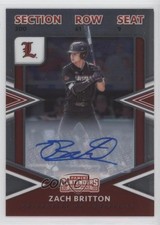 2020 Panini Elite Extra Edition College Tickets Signatures Zach Britton Auto nd3