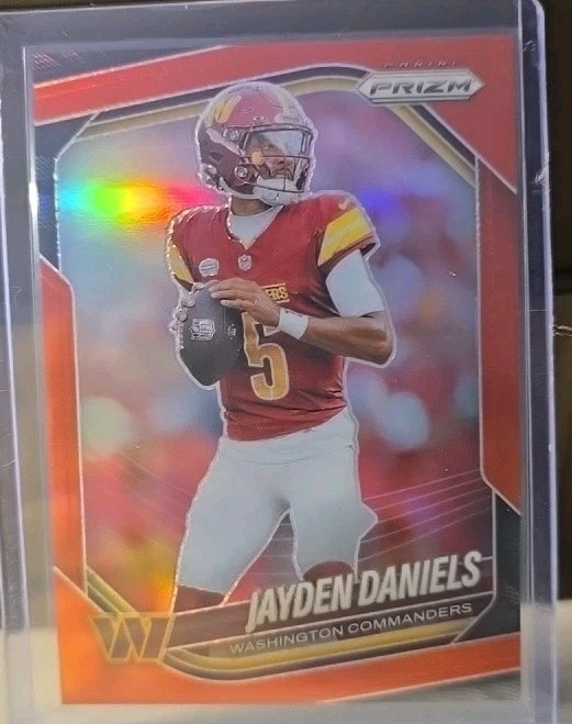 2025 JAYDEN DANIELS PRIZM RED SSP Washington Commanders #278