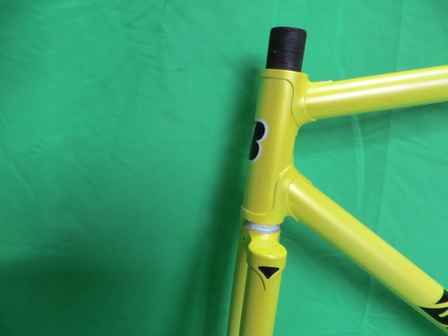 Bridgestone Yellow NJS Keirin Frame Set Track Bike 51cm Free Shipping - Picture 2 of 16