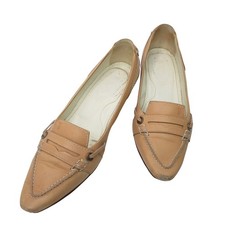 TOD'S Beige Leather Pumps 4.5 23.5cm AB Vintage Women's Shoes Box Included