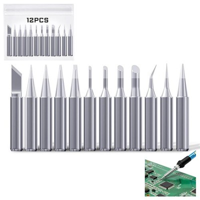12PCS 900M Soldering Tips for HAKKO 936,937,907 series and TENMA, ATTEN,...