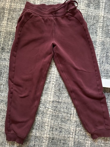 Lululemon Scuba Damen-Jogginghose hoher Bund Größe 6 Merlot