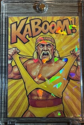 2025 Custom Commemorative Hulk Hogan Gold Kabooom Cracked Ice Trading Card