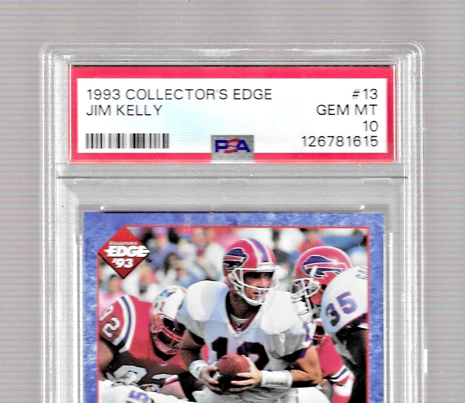ФУТБОЛЬНАЯ КАРТОЧКА 1993COLLECTORS EDGE 13 HOF JIM KELLY PSA 10 НИЗКИЕ СЧЕТА POP BUFFALO - Изображение 2 из 4
