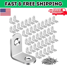 40PCS L Bracket Corner Brace, Stainless Steel L Brackets for Shelves 20mm