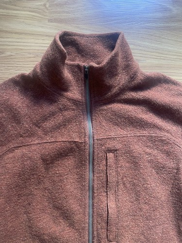 Chaqueta Ibex Lana Merino Cremallera Completa Naranja Talla Mediana Exterior Senderismo Capa Base - Imagen 2 de 9